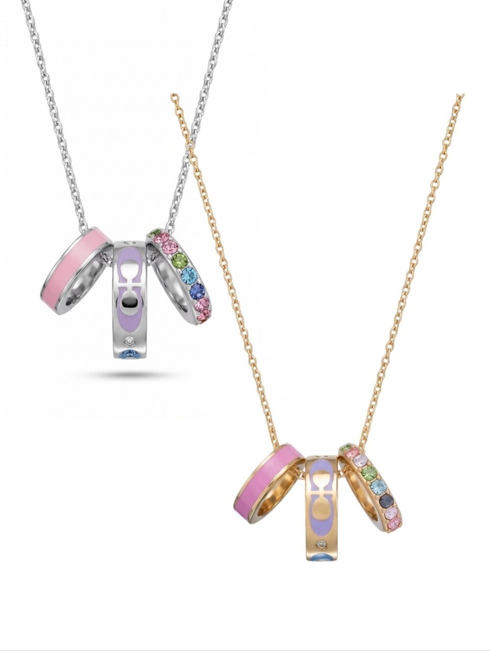 COACH Signature Enamel Rondell Necklace